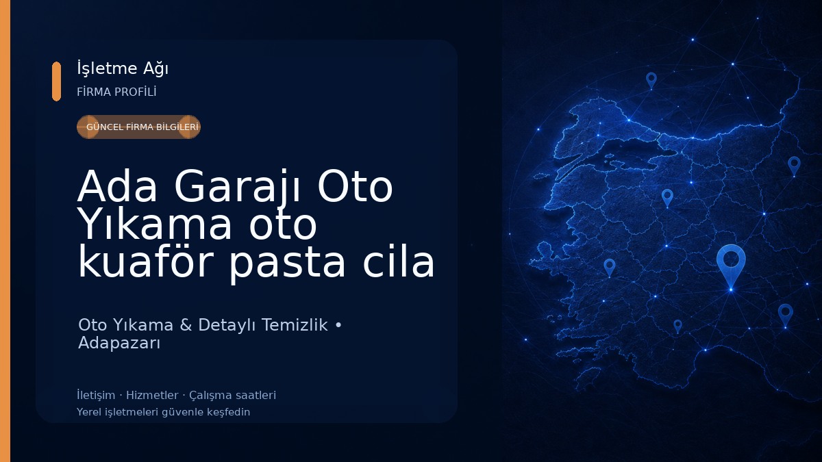 Ada Garajı Oto Yıkama oto kuaför pasta cila boya koruma Oto Yıkama & Detaylı Temizlik