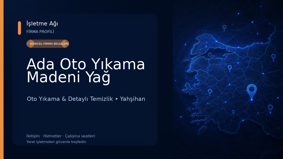 Ada Oto Yıkama Madeni Yağ