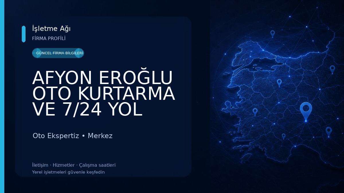 AFYON EROĞLU OTO KURTARMA VE 7/24 YOL YARDIM