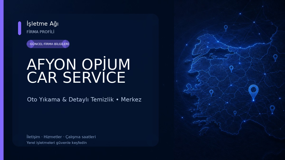 AFYON OPİUM CAR SERVİCE Oto Yıkama & Detaylı Temizlik