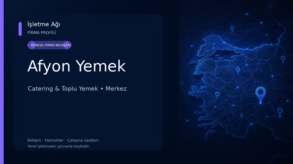 Afyon Yemek Catering & Toplu Yemek
