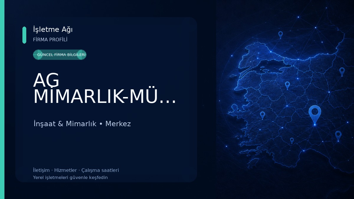 AG MİMARLIK-MÜHENDİSLİK-İNŞAAT-TAAHÜT İnşaat & Mimarlık