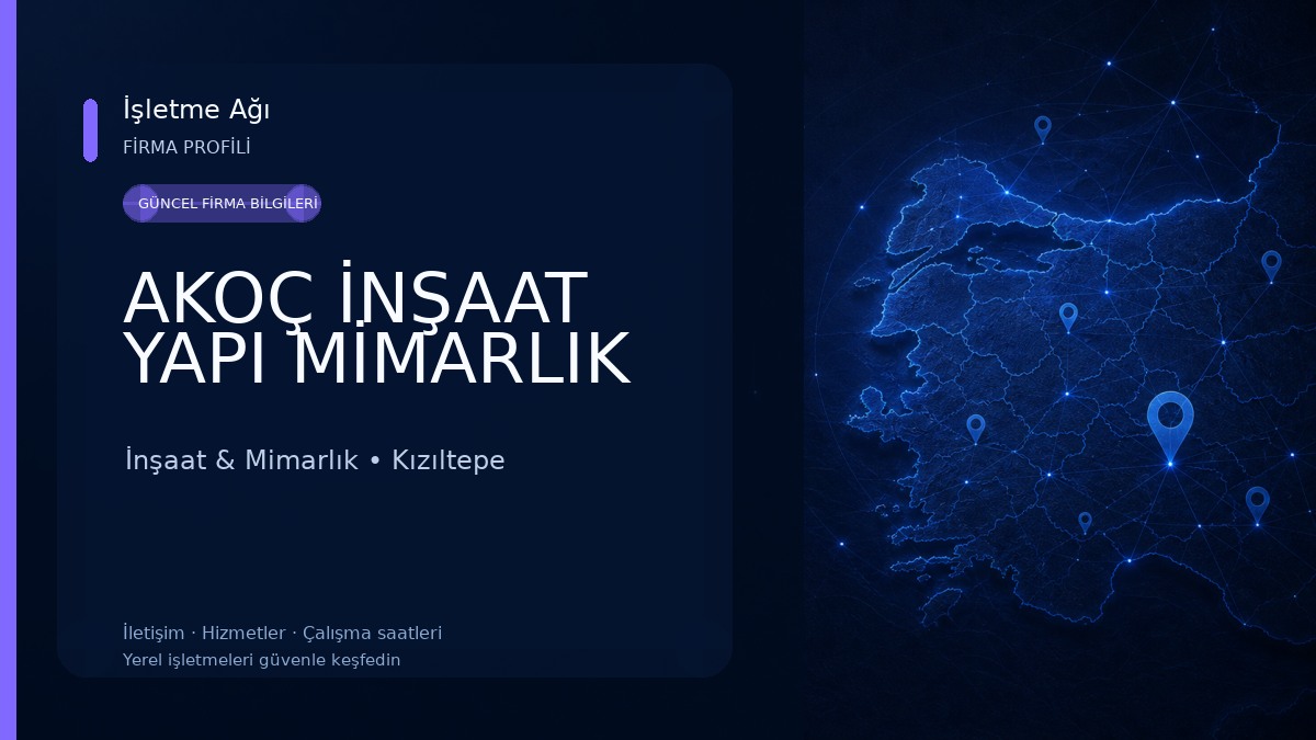 AKOÇ İNŞAAT YAPI MİMARLIK İnşaat & Mimarlık