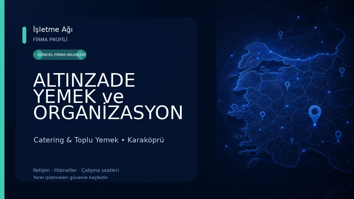 ALTINZADE YEMEK ve ORGANİZASYON Catering & Toplu Yemek