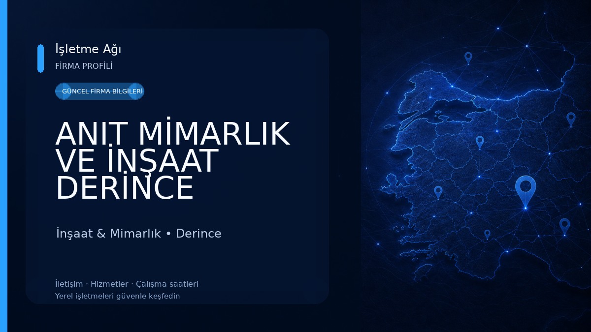 ANIT MİMARLIK VE İNŞAAT DERİNCE MAĞAZASI İnşaat & Mimarlık