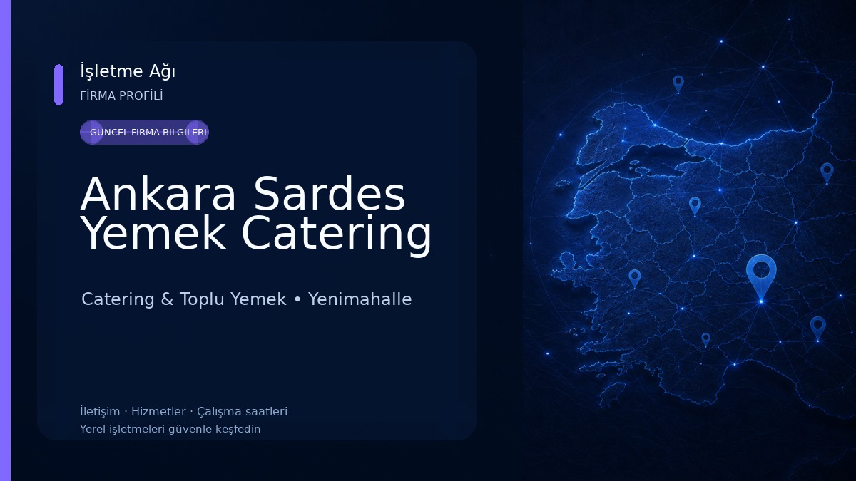 Ankara Sardes Yemek Catering Catering & Toplu Yemek