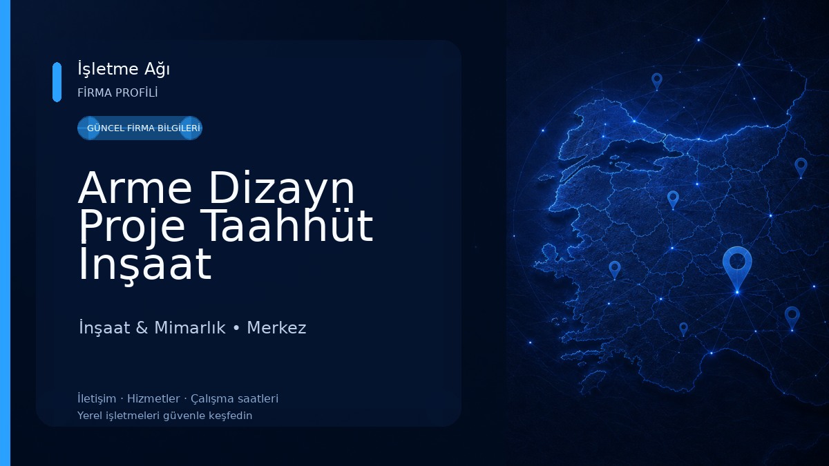 Arme Dizayn Proje Taahhüt İnşaat İnşaat & Mimarlık