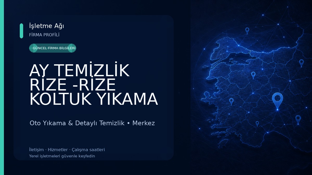 AY TEMİZLİK RİZE -RİZE KOLTUK YIKAMA