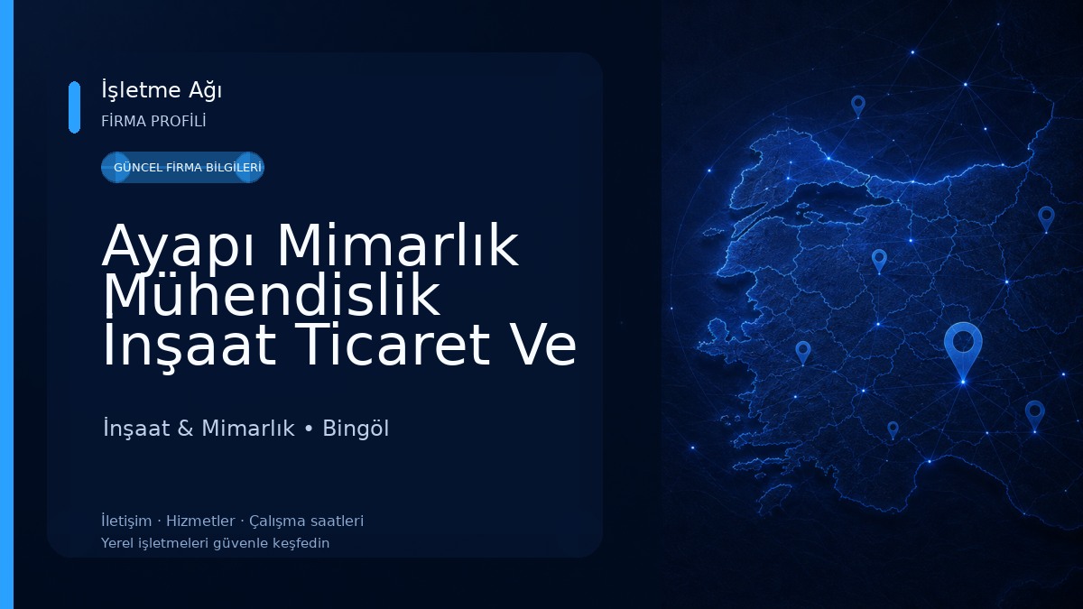 Ayapı Mimarlık Mühendislik İnşaat Ticaret Ve San.Ltd.Şti İnşaat & Mimarlık