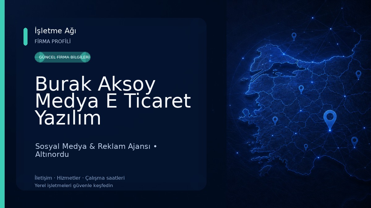 Burak Aksoy Medya E Ticaret Yazılım