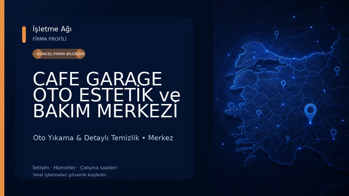 CAFE GARAGE OTO ESTETİK ve BAKIM MERKEZİ OTO SERVİS Oto Yıkama & Detaylı Temizlik