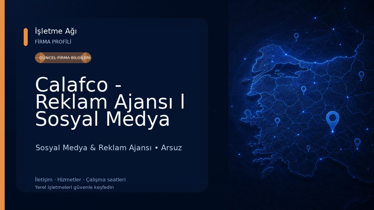 Calafco - Reklam Ajansı l Sosyal Medya Ajansı - Tanıtım Klibi - Web Site