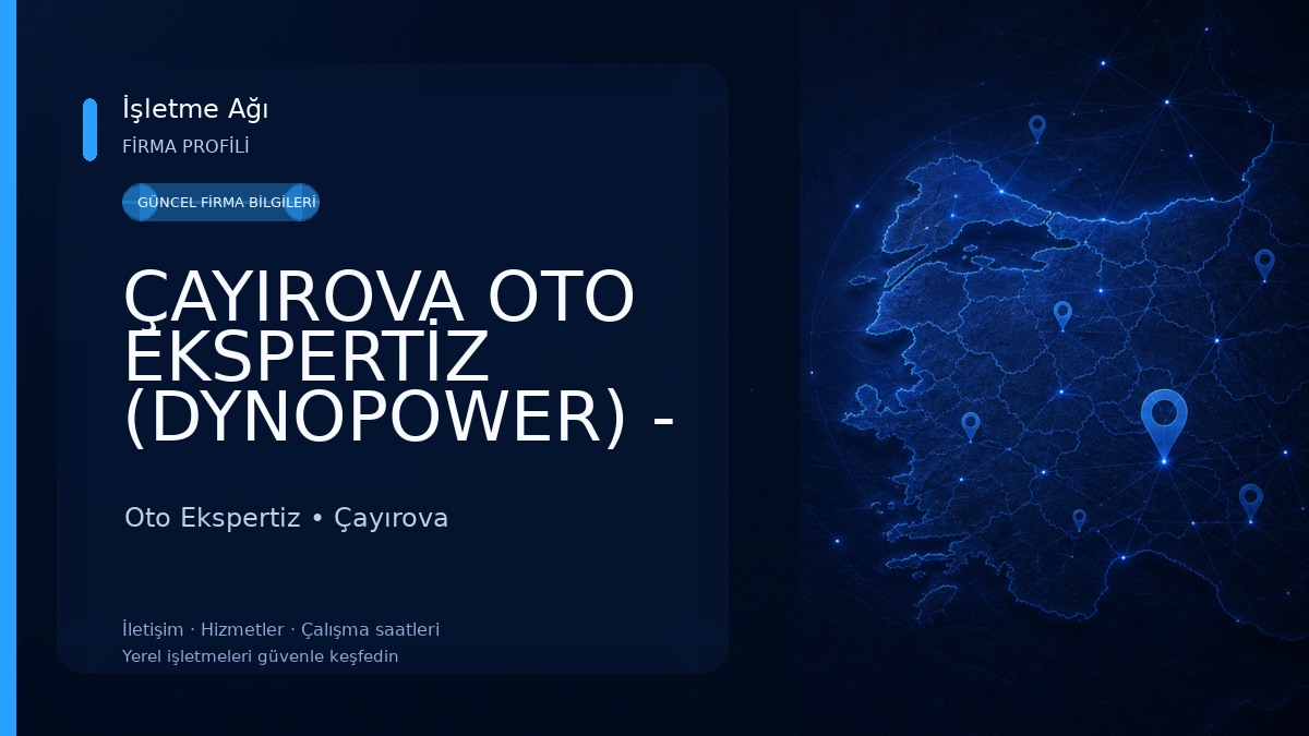 ÇAYIROVA OTO EKSPERTİZ (DYNOPOWER) - TSE BELGELİ - KURUMSAL VE PROFESYONEL