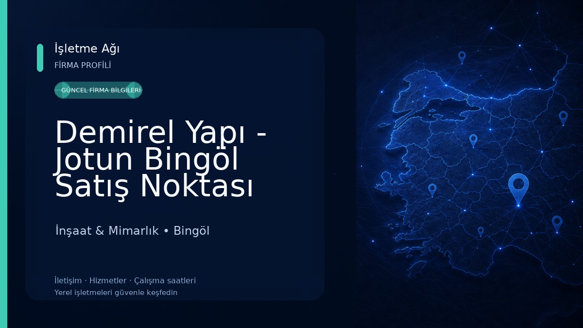 Demirel Yapı - Jotun Bingöl Satış Noktası