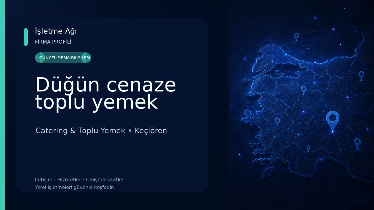 Düğün cenaze toplu yemek