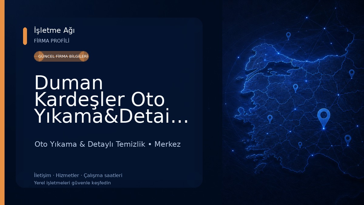 Duman Kardeşler Oto Yıkama&Detailing Oto Yıkama & Detaylı Temizlik