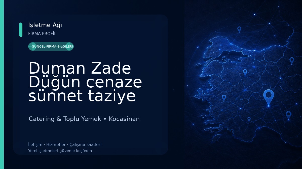 Duman Zade Düğün cenaze sünnet taziye iftar Cetaring Toplu yemek