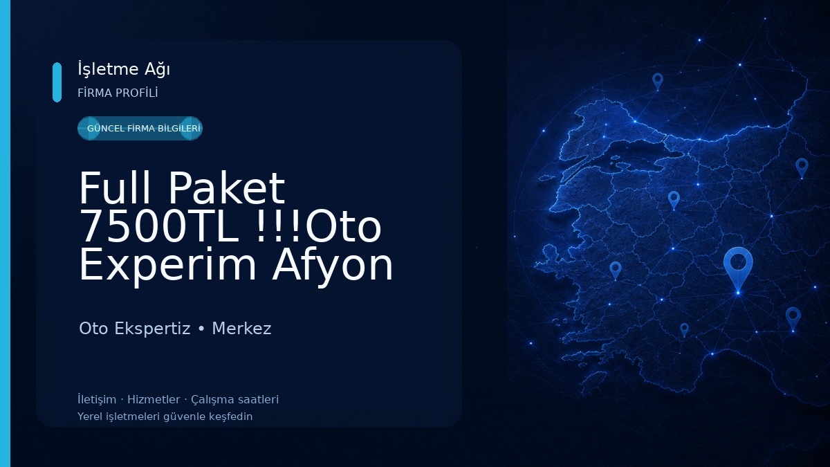 Full Paket 7500TL !!!Oto Experim Afyon Oto Ekspertiz- Afyon Oto Experim