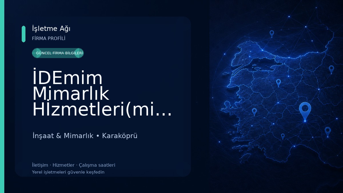 İDEmim Mimarlık Hİzmetleri(mimari tasarım-restorasyon-uygulama ofisi)