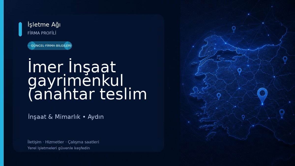 İmer İnşaat gayrimenkul (anahtar teslim inşaat firması) İnşaat & Mimarlık