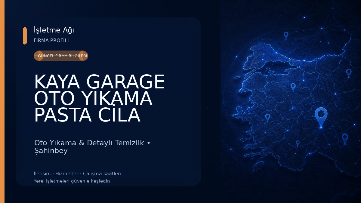 KAYA GARAGE OTO YIKAMA PASTA CİLA DETAYLI TEMİZLİK Oto Yıkama & Detaylı Temizlik