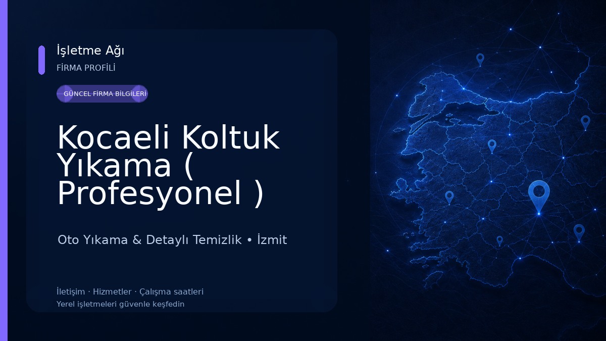 Kocaeli Koltuk Yıkama ( Profesyonel )