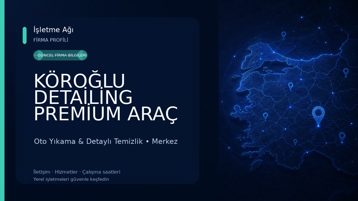 KÖROĞLU DETAİLİNG PREMİUM ARAÇ GÜZELLEŞTİRME VE KORUMA MERKEZİ Oto Yıkama & Detaylı Temizlik
