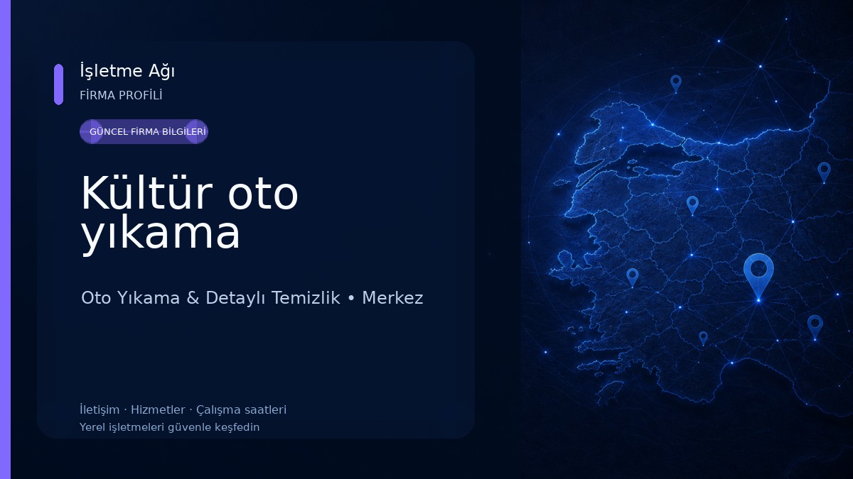 Kültür oto yıkama