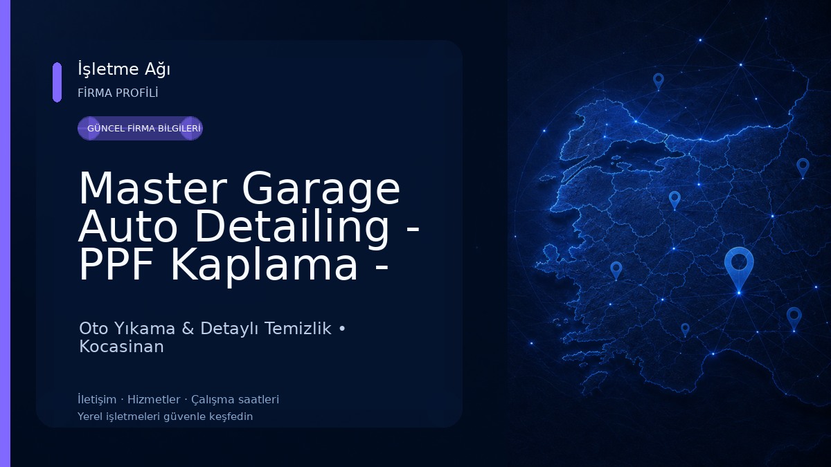 Master Garage Auto Detailing - PPF Kaplama - Pasta Cila - Seramik Kaplama - Boya Koruma - Cam Filmi