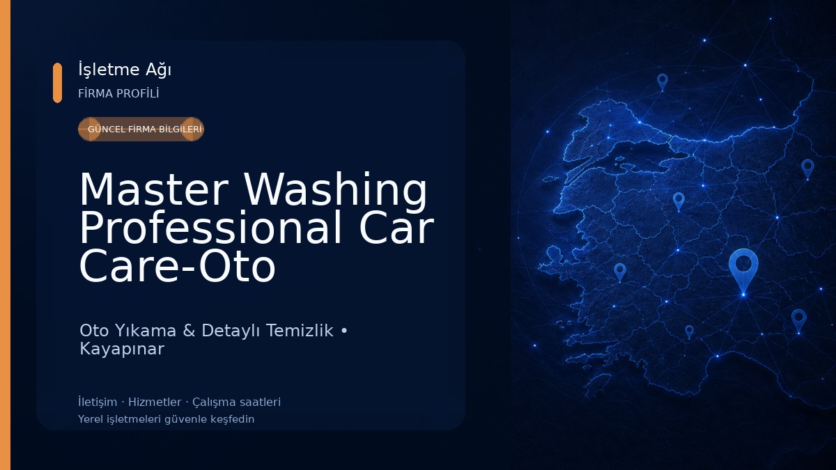 Master Washing Professional Car Care-Oto Yıkama ve Estetik Merkezi Oto Yıkama & Detaylı Temizlik