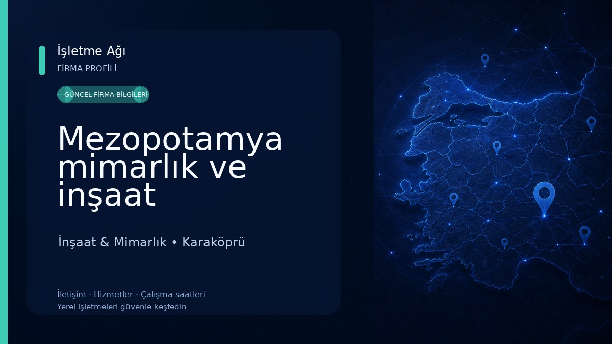 Mezopotamya mimarlık ve inşaat İnşaat & Mimarlık