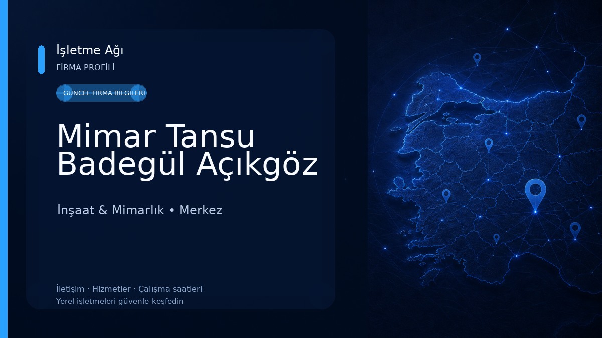 Mimar Tansu Badegül Açıkgöz İnşaat & Mimarlık