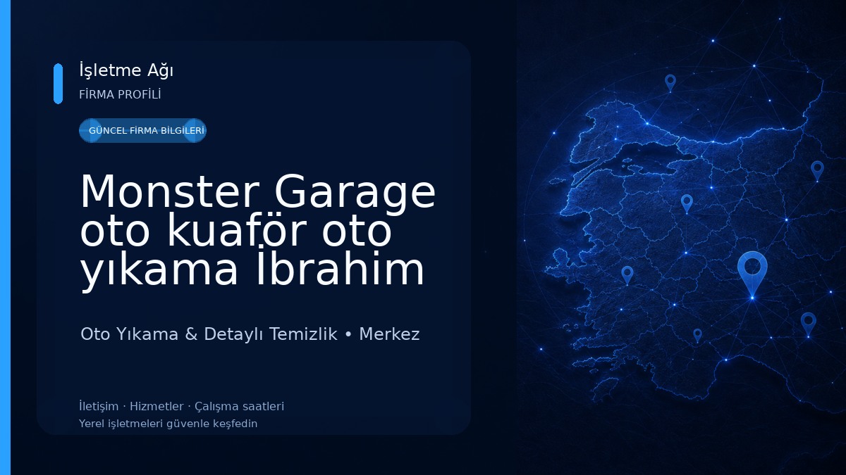 Monster Garage oto kuaför oto yıkama İbrahim çelikcan