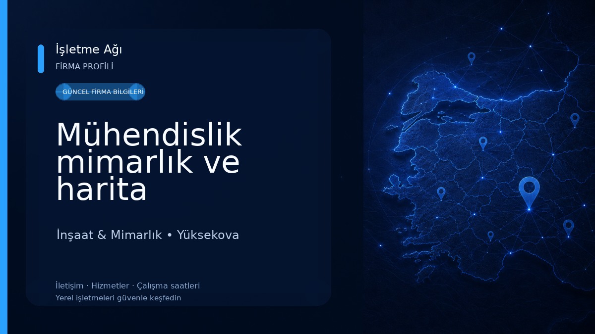 Mühendislik mimarlık ve harita danışmanlık