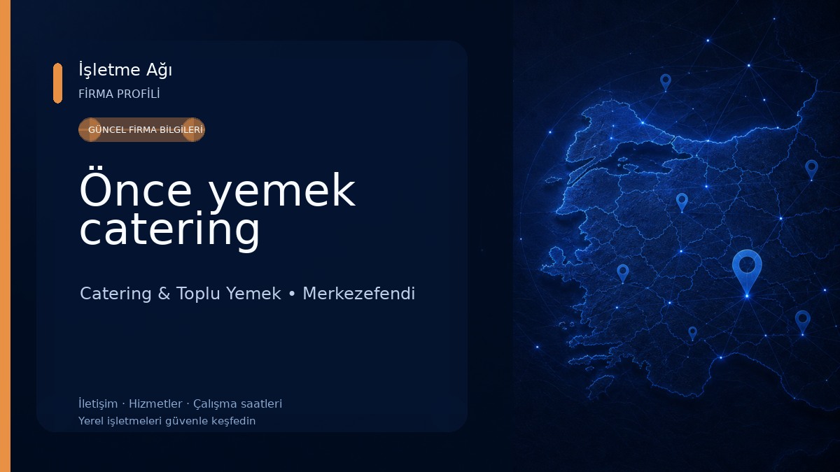 Önce yemek catering