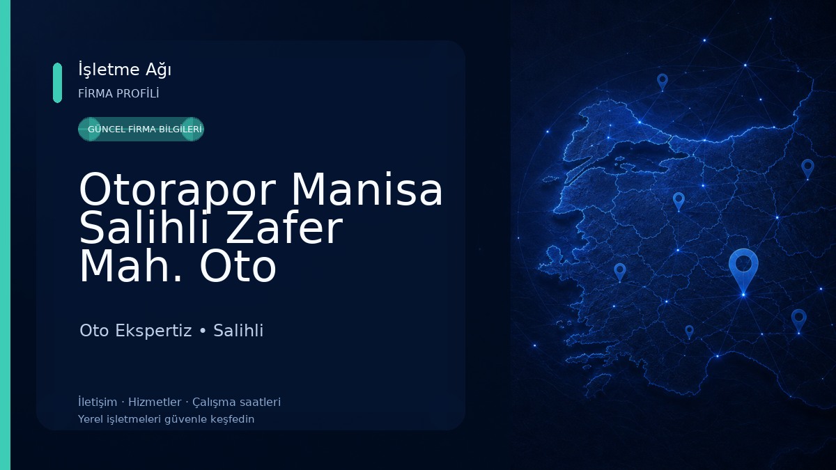 Otorapor Manisa Salihli Zafer Mah. Oto Ekspertiz Oto Ekspertiz