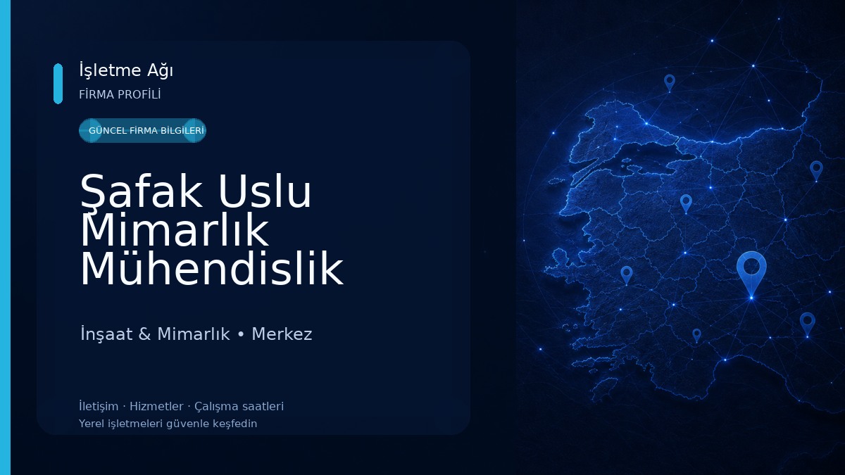 Şafak Uslu Mimarlık Mühendislik Bürosu. İnşaat & Mimarlık