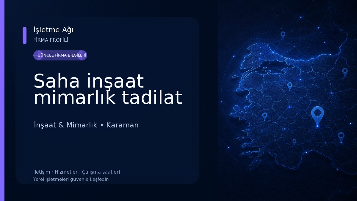 Saha inşaat mimarlık tadilat İnşaat & Mimarlık