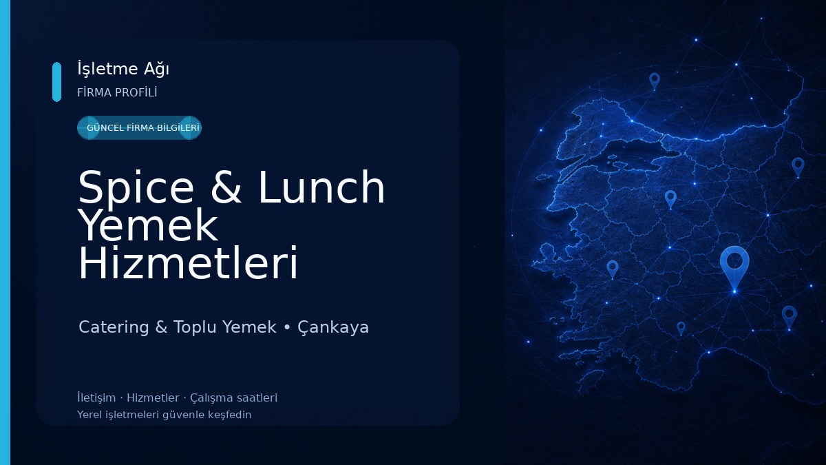 Spice & Lunch Yemek Hizmetleri Firması & Toplu Yemek Tedarikçisi