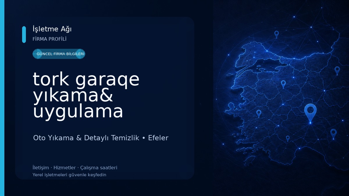 tork garaqe yıkama& uygulama merkezi Oto Yıkama & Detaylı Temizlik