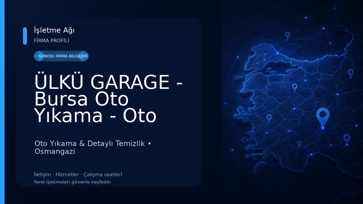 ÜLKÜ GARAGE - Bursa Oto Yıkama - Oto Kuaför Oto Yıkama & Detaylı Temizlik