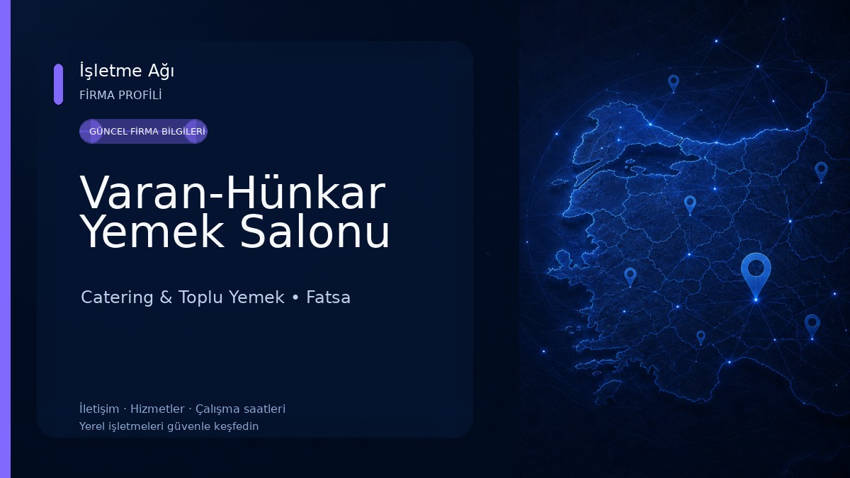 Varan-Hünkar Yemek Salonu Catering & Toplu Yemek
