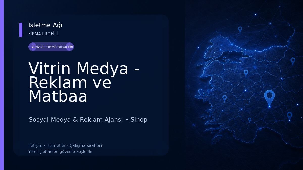 Vitrin Medya - Reklam ve Matbaa Sosyal Medya & Reklam Ajansı