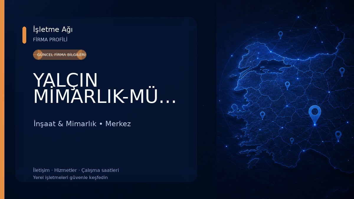 YALÇIN MİMARLIK-MÜHENDİSLİK İnşaat & Mimarlık