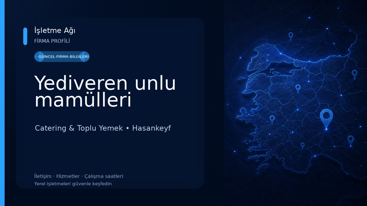 Yediveren unlu mamülleri Catering & Toplu Yemek