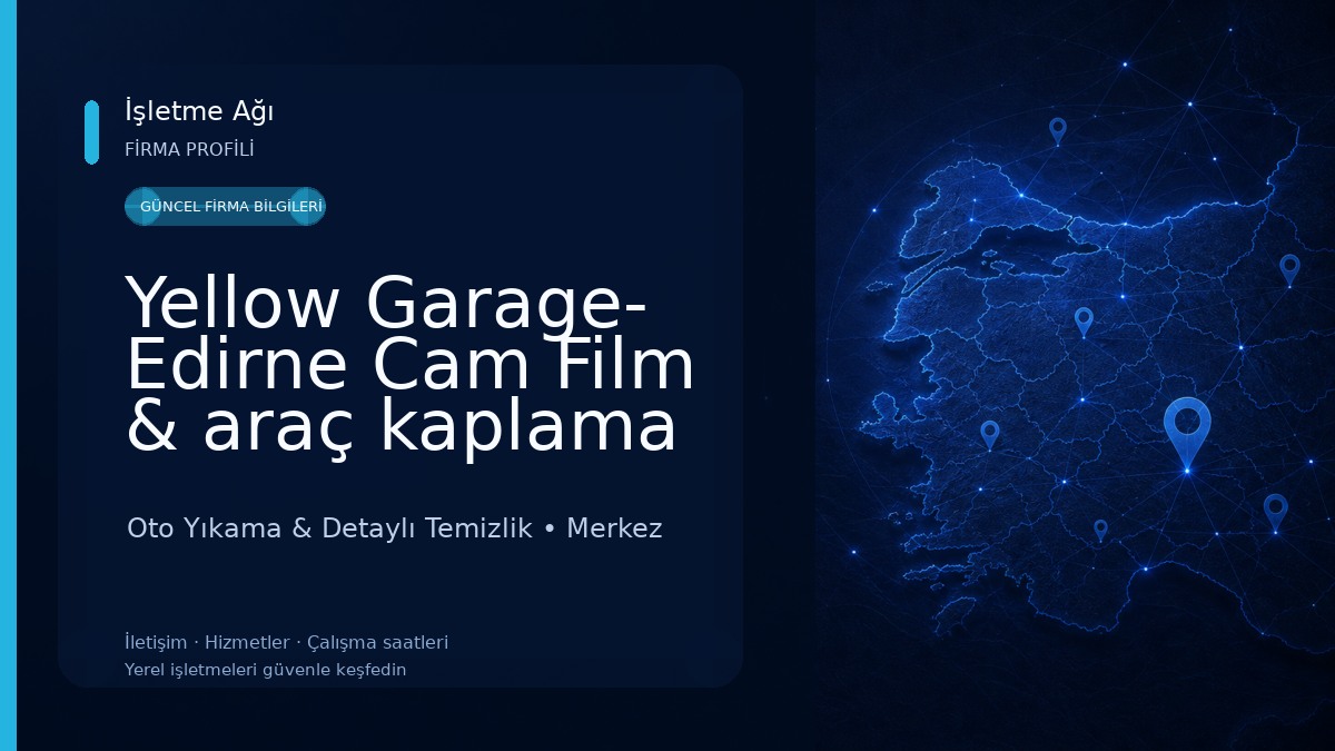 Yellow Garage- Edirne Cam Film & araç kaplama folyo ( ppf) Oto Yıkama & Detaylı Temizlik
